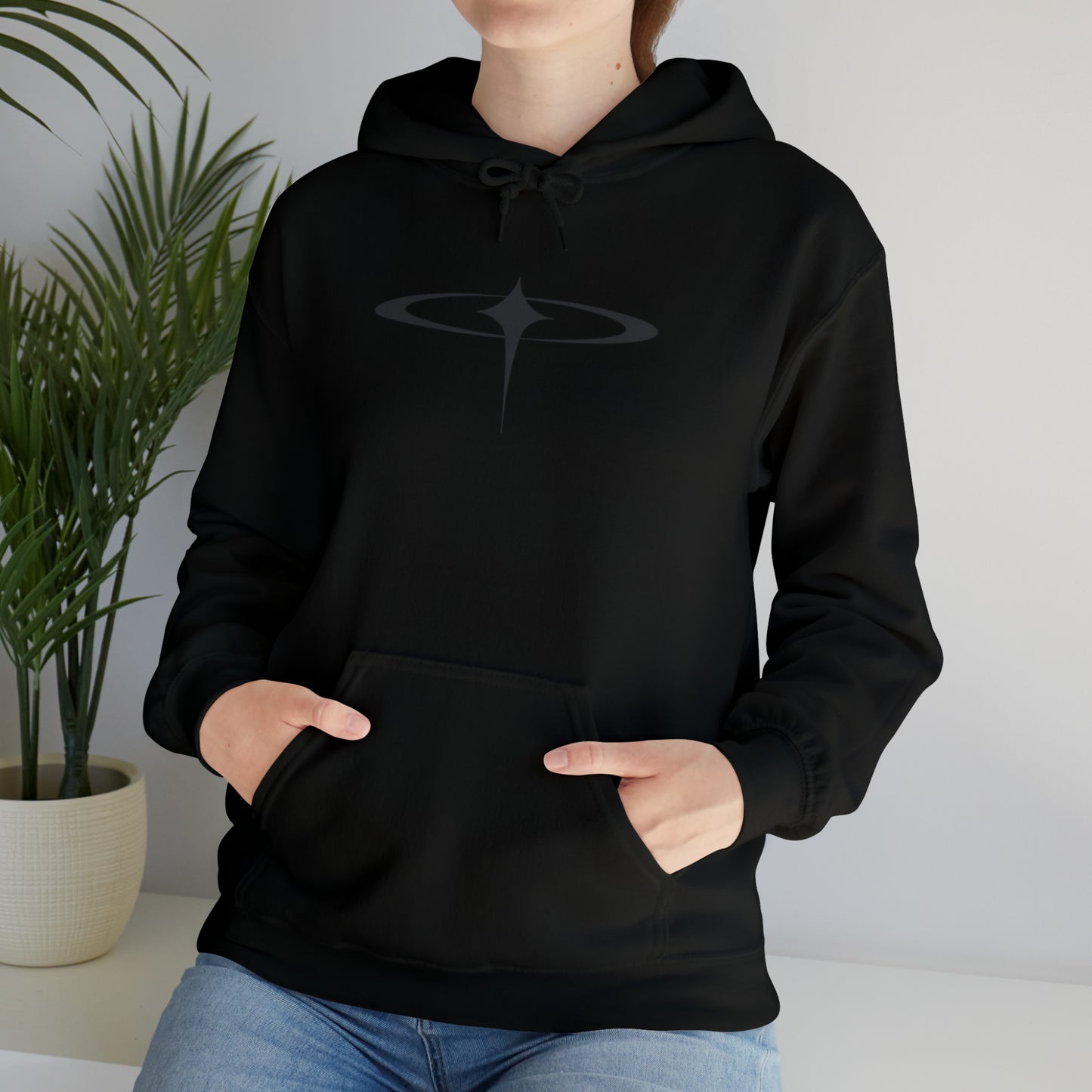 Punk Falling Star Hoodie Luxury Black