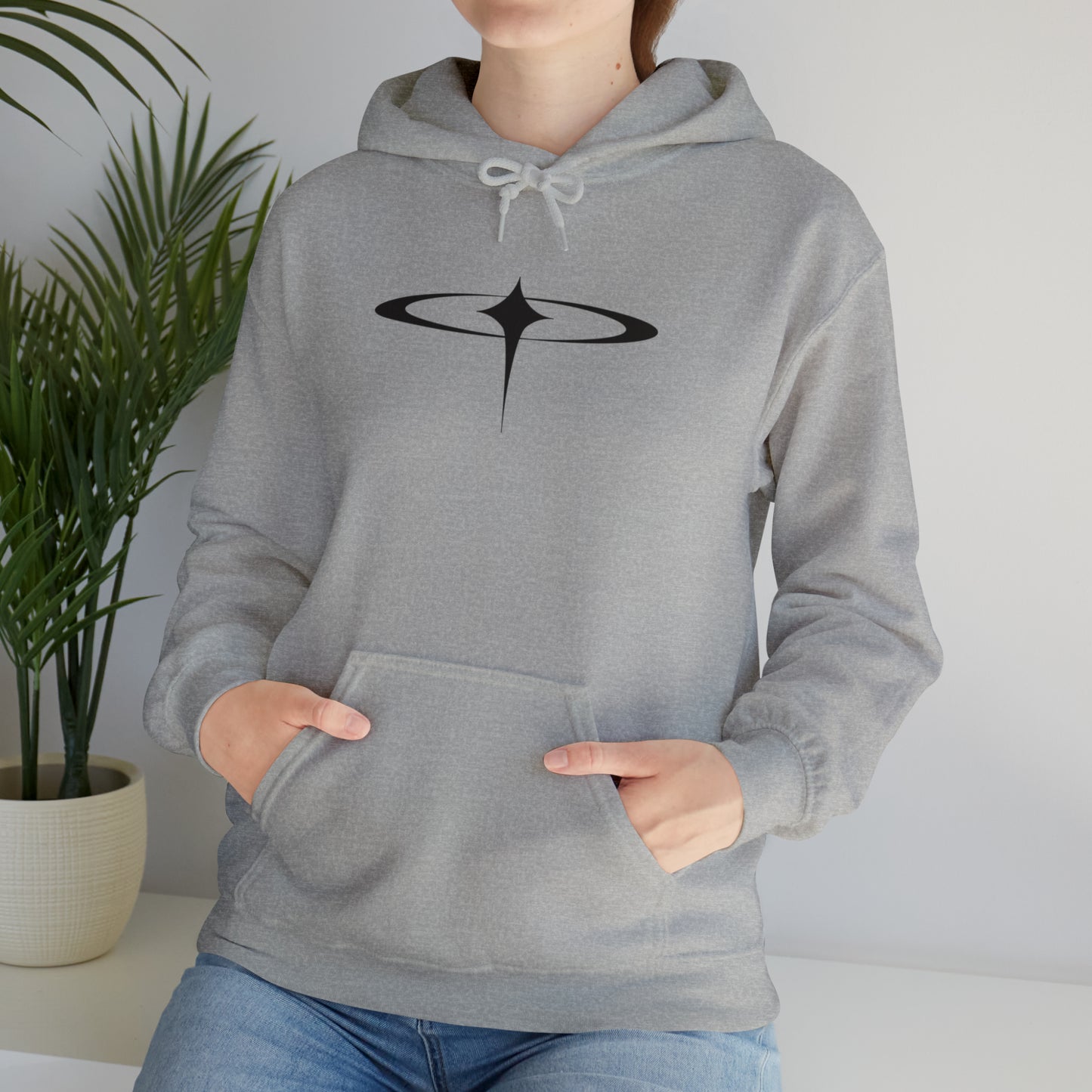 Punk Falling Star Hoodie Grey