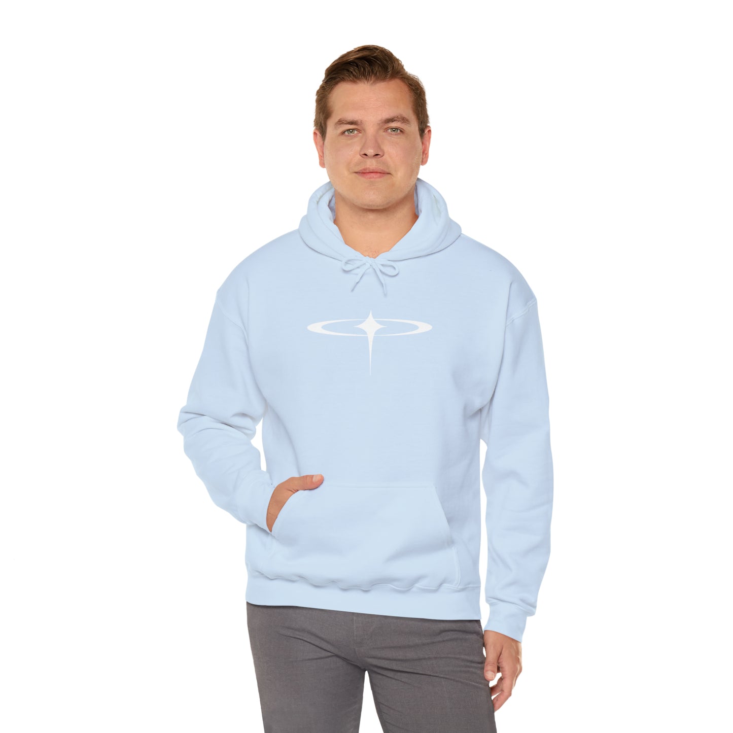 Punk Falling Star Hoodie Light Blue