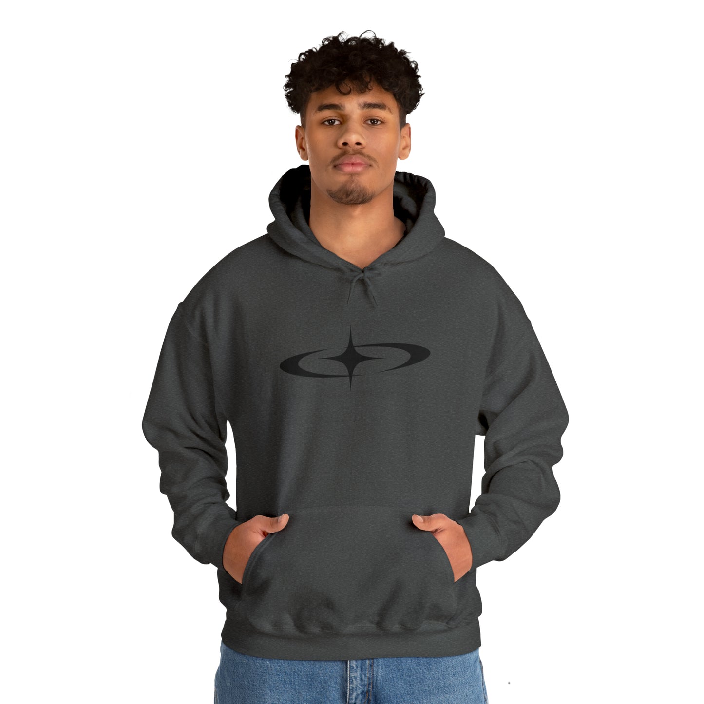 Punk Shooting Star Hoodie Dark Grey
