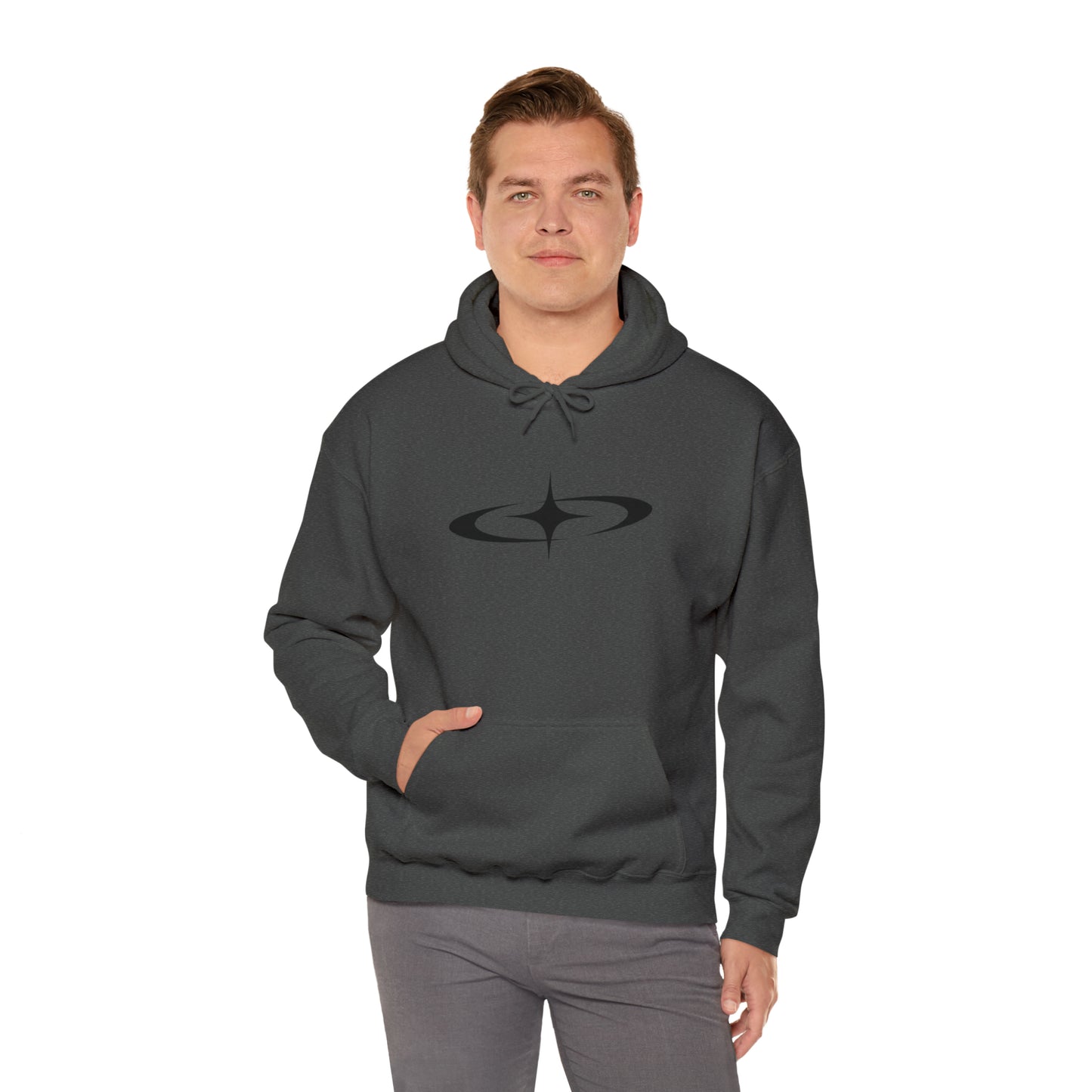 Punk Shooting Star Hoodie Dark Grey
