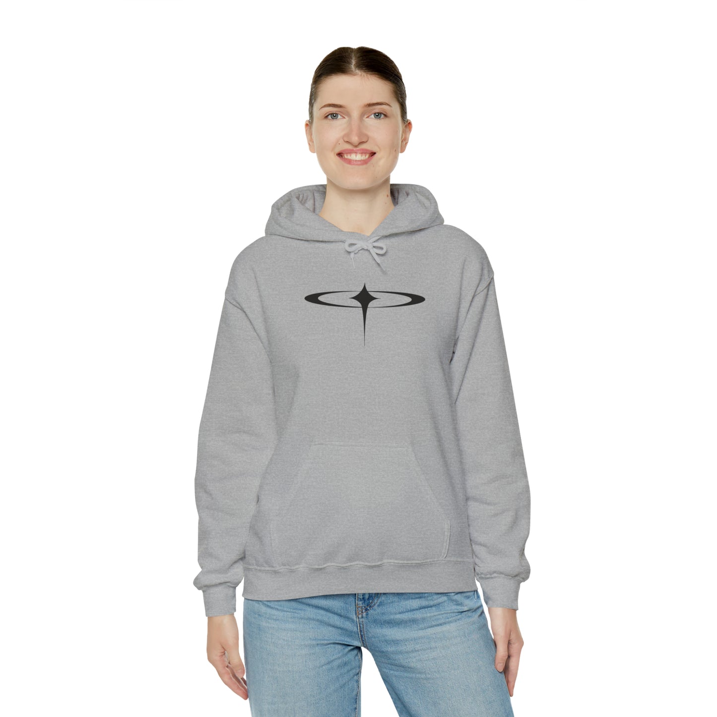 Punk Falling Star Hoodie Grey