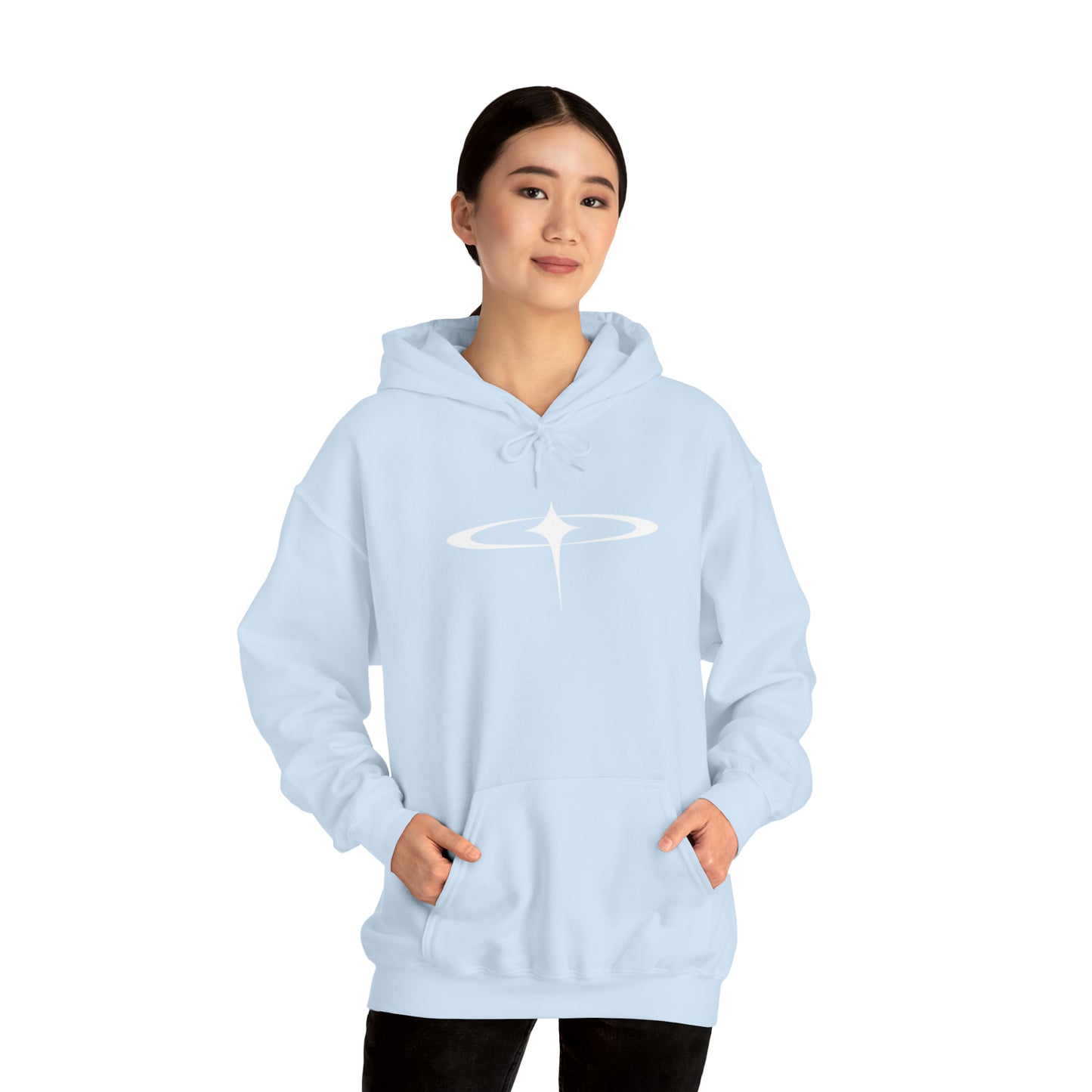 Punk Falling Star Hoodie Light Blue