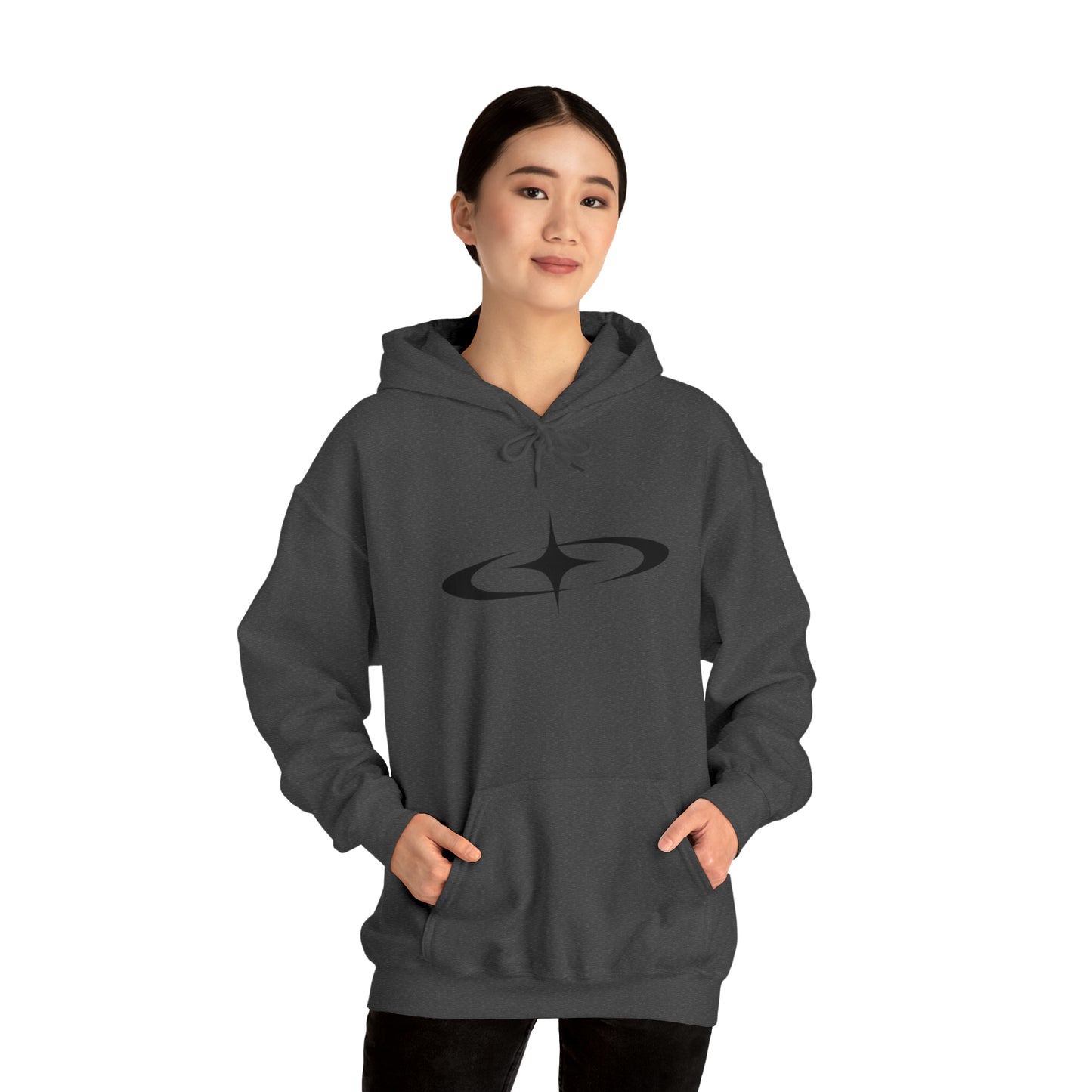 Punk Shooting Star Hoodie Dark Grey