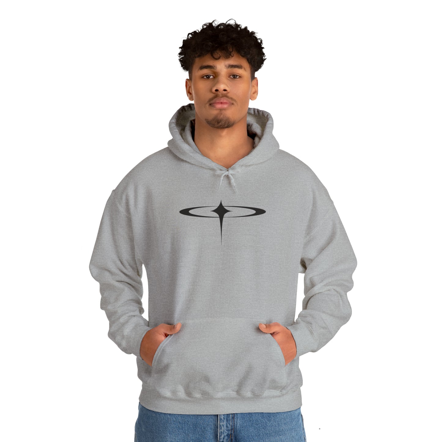 Punk Falling Star Hoodie Grey