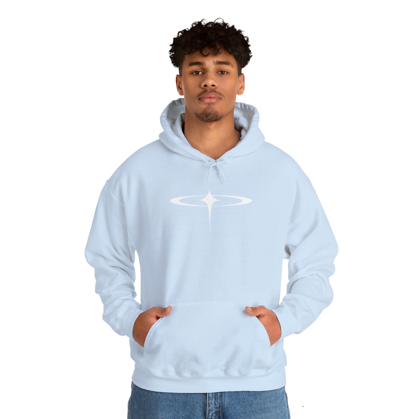 Punk Falling Star Hoodie Light Blue