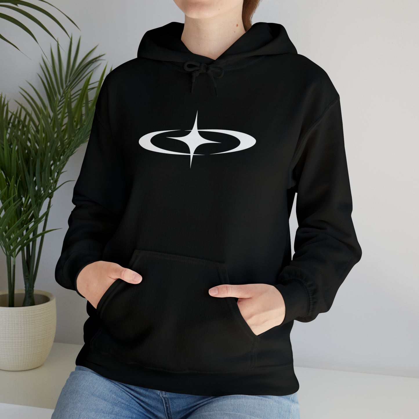 Punk Shooting Star Hoodie Black