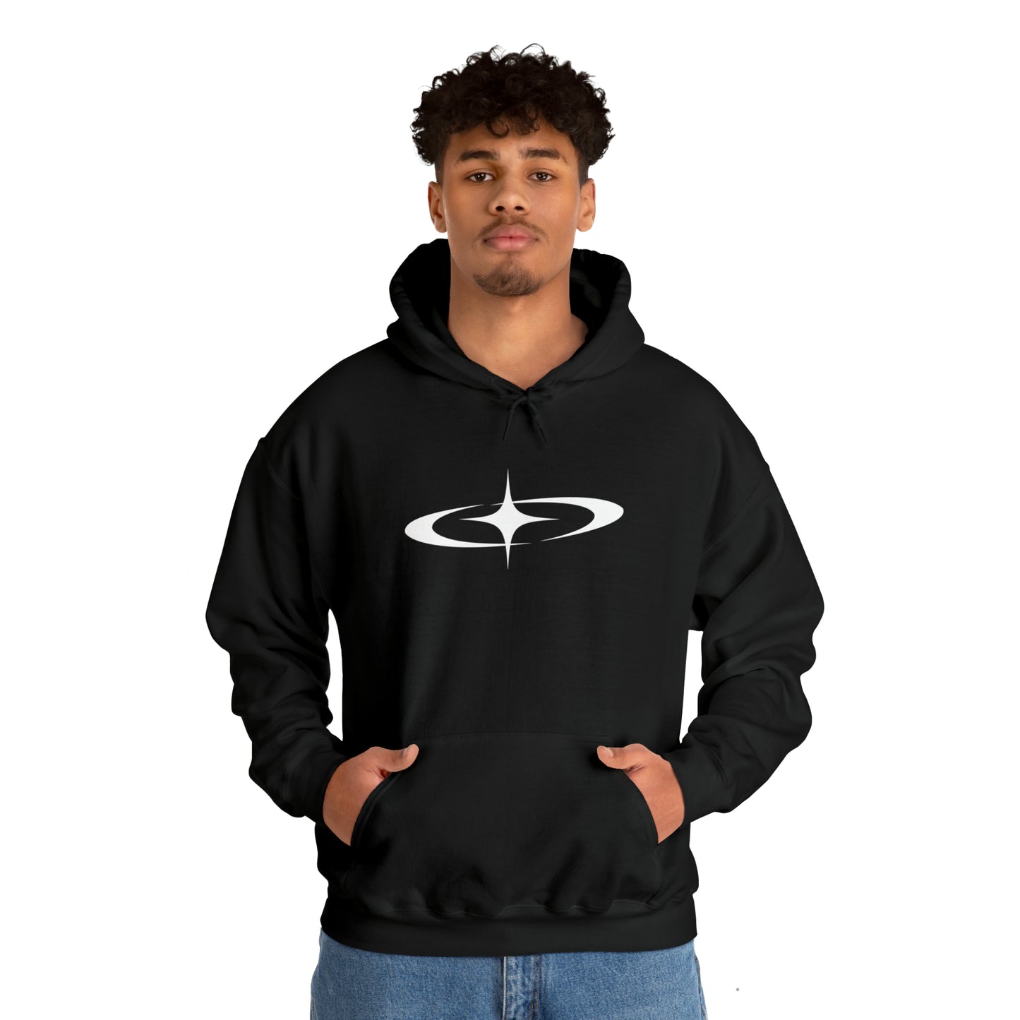 Punk Shooting Star Hoodie Black