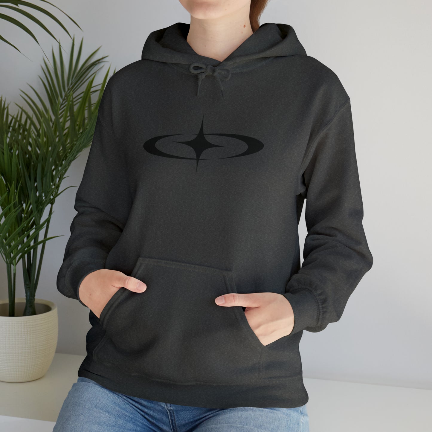 Punk Shooting Star Hoodie Dark Grey