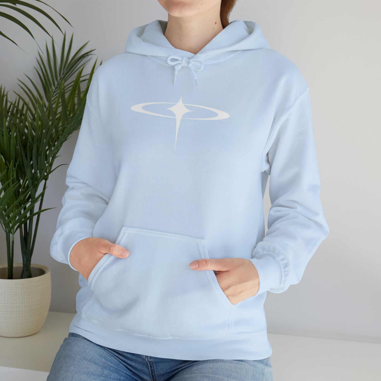 Punk Falling Star Hoodie Light Blue