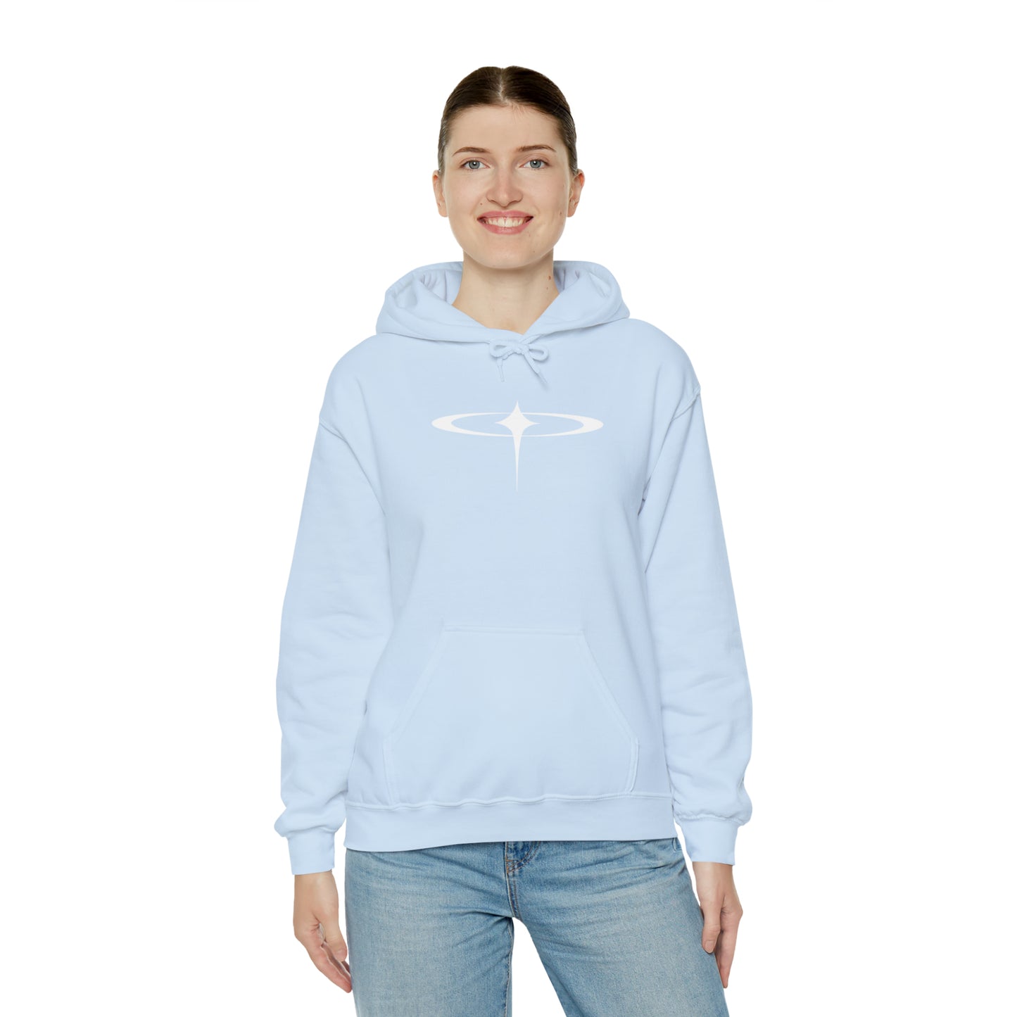 Punk Falling Star Hoodie Light Blue