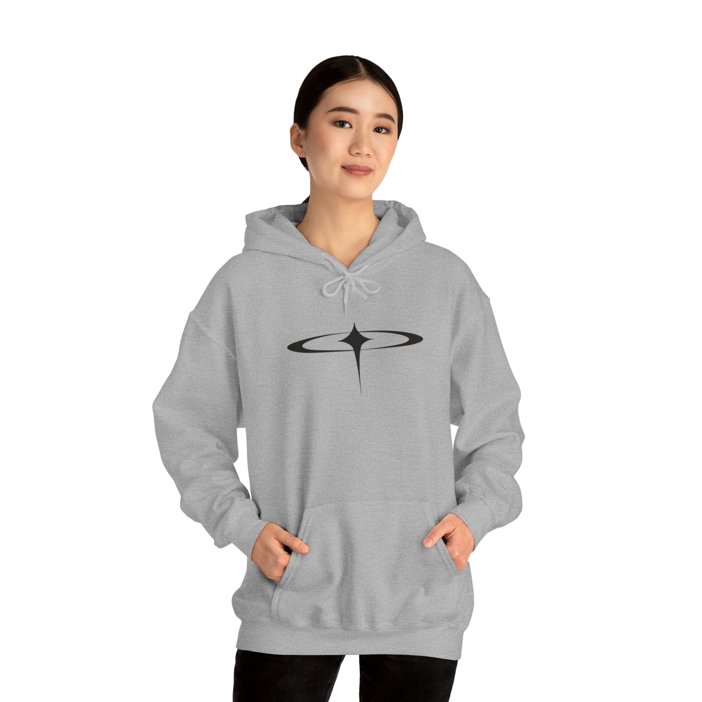 Punk Falling Star Hoodie Grey