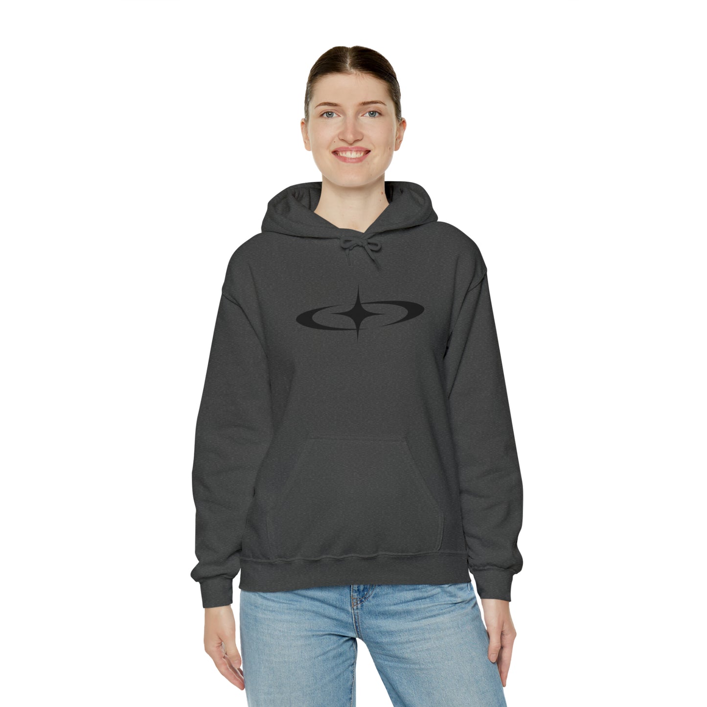 Punk Shooting Star Hoodie Dark Grey